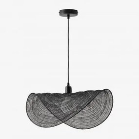 Lampa Sufitowa Wisząca Z Żelaza Garaine Czarna - Sklum