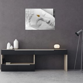 Obraz - Biały Budda (70x50 cm)