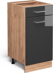 Szafka dolna do kuchni antracyt wysoki połysk 40x46x81.6 r-line