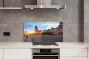 Panel szklany do Kuchni Gdańska Starówka o Świcie