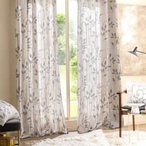 Szara zasłona 140x240 cm Roseris – douceur d'intérieur