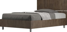 Łóżko bez stelaża 120x200 Prosty zagłówek orzech Demas