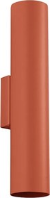 Lampa Ścienna Loft Lagos, Stal - 2 Źródło - L.6 X H.30 Cm - Ochra Czerwona