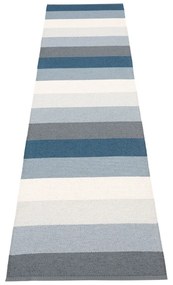 Niebiesko-kremowy chodnik odpowiedni na zewnątrz 70x300 cm Molly Ocean Grey – Pappelina