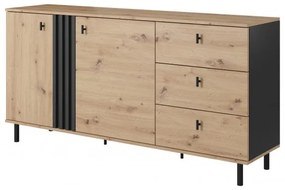 Komplet mebli do salonu z witryną Madi design artisan + antracyt
