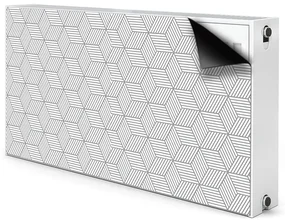 Mata dekoracyjna grzejnikowa Szare kostki 3D