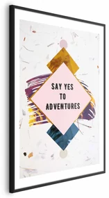 Plakat Say yes 21x30 cm z ramą czarną z marginesem ARTGEIST B