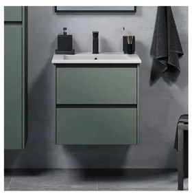 Szafka łazienkowa z umywalką MOLDE 60 cm, zielona