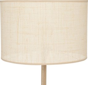 Lampa podłogowa DELLA, drewniana podstawa, 149,5 cm