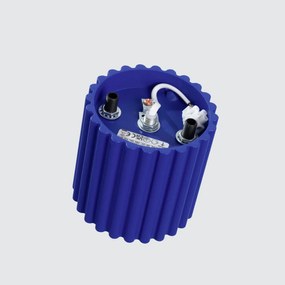 Plafon AURA 1 ultramaryna GU10 ryflowany SOLLUX  LIGHTING