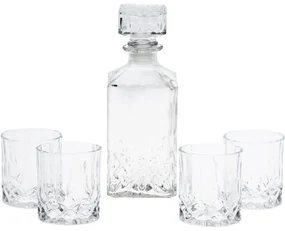 Karafka do whisky, 900 ml, 4 szklanki
