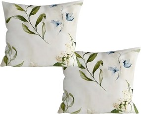 Zestaw 2 szt. dekoracyjnych poszewek na poduszkę z mikrofibry KARDA 45x45 cm, biały