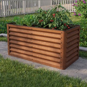 PRIMEYARD 120 x 60 x 60 cm Grządka podwyższona, stal corten, Optyka rdzy - (GFPV00963)