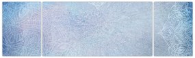 Obraz - Mandale w niebieskim (170x50 cm)