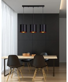Czarna lampa wisząca 20x72 cm Candida – Candellux Lighting