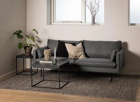 Kwadratowy stolik kawowy Barossa Actona 60x60 cm, czarny marmur/czarny
