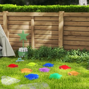 AIYAPLAY Zestaw 9 Kamieni do Balansowania w Kształcie Żółwia, 3-8 Lat, Plastik, Kolorowe