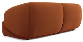 Pomarańczowa aksamitna sofa 232 cm Moana – Makamii