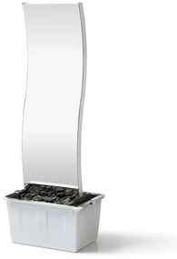 Fontanna zewnętrzna w kształcie fali ze stali nierdzewnej - wys. 130 cm - Srebrny - HOKI