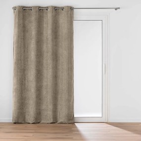 Jasnobrązowa zasłona z szenilu 140x260 cm Leo – douceur d'intérieur