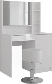 Stół toaletowy biały/biały wysoki połysk 89.8x50.1x76 sherry