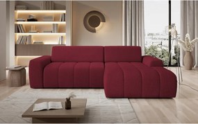 Narożnik SAVIO Prawostronny z Elektryczną Regulacją wolnostojący tkanina KANSAS 18 Wiśniowy WERSAL