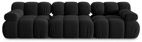 Czarna aksamitna sofa 282 cm Bellis – Micadoni Home