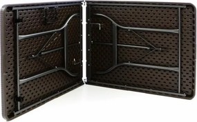 Ogrodowy stół składany z ratanowym wzorem - 180 x 75 cm