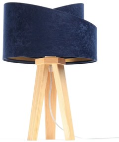 Lampa stołowa GEMSTONE granatowa/złota/sosna BPS KONCEPT