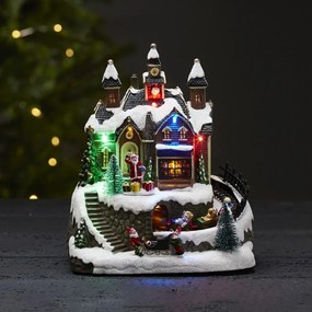 Klasyczna pozytywka świąteczna LED ze św. Mikołajem