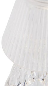 Zewnetrzna Lampa stołowa z przezroczystego szkła z możliwością ładowania LED IP44 - Lola 20 Lux klasyczny/Antyczny Oswietlenie zewnetrzne