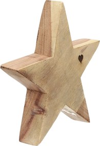 Dekoracja Wooden Star II 20x4x20 cm