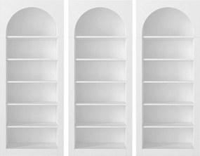 Zestaw 3 biblioteczek z 6 wnękami - Biały - CYMORA