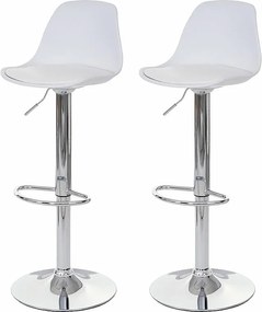 Stołek barowy MCW-B14 (zestaw 2 szt.),  biały