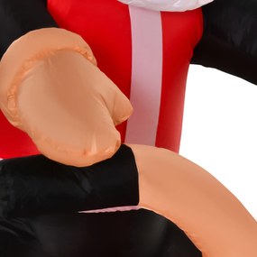 Nadmuchiwany Święty Mikołaj na motocyklu 150 cm Santa Claus prezent LED | Aosom.pl