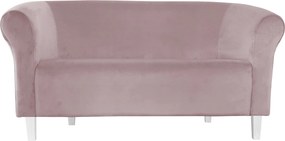 Sofa Milo tkanina Welur wygodna sofa tapicerowana do salonu i poczekalni : Kolor nogi - Biała, Kolor tkaniny - VELVET - MG55, Typ tkaniny - Velvet, Wysokość nogi - 15 cm