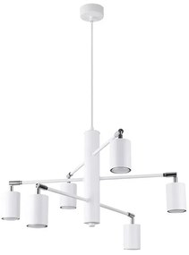 Biały industrialny żyrandol 6-punktowy - A394 G3-B17