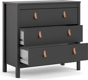 Czarna komoda z szufladami Madrid 3S