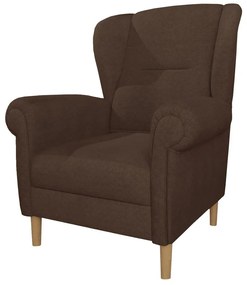 Ciemnobrązowy fotel typu uszak Swan – Ropez