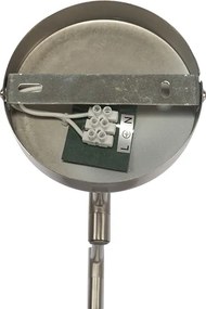 Stalowa lampa ścienna z białym kloszem i regulowanym ramieniem - Ladas Deluxe