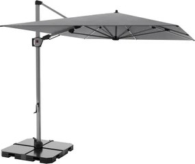 HYPERION 330 x 240 PRESTIGE - luksusowy huśtawkowy parasol ogrodowy z bocznym drążkiem : Kolor parasola - Jasnoszary