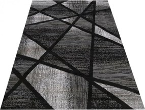 Czarno-szary geometryczny dywan L6-M13