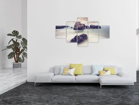 Obraz klifów we mgle (125x70 cm)