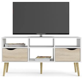 Biała szafka pod TV Tvilum Oslo, 117 x 57 cm