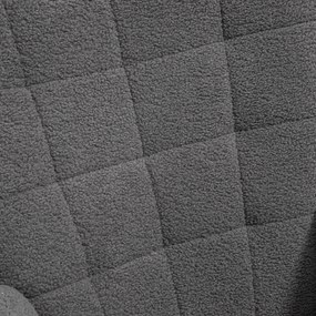 HOMCOM Fotel na biegunach Funkcja swing Łatwe czyszczenie Maksymalny udźwig 120 kg, poliester, kolor ciemnoszary | Aosom PL