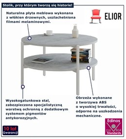 Okrągły nowoczesny stolik kawowy beton  Z8-H48