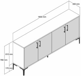 Szafka Kieve Walnut and Anthracite