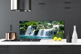 Panel Szklany do Kuchni Krystaliczny Wodospad