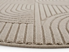 Dywan nowoczesny Helix Geometria beżowy koło 160 cm x 160 cm