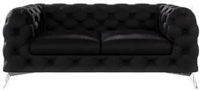 Czarna aksamitna sofa 185 cm Chelsea – Ropez